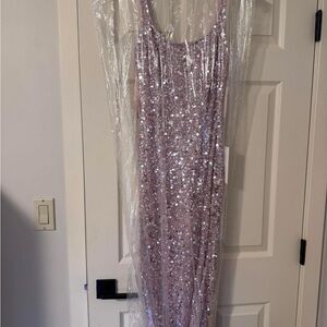 Pink sequin gown